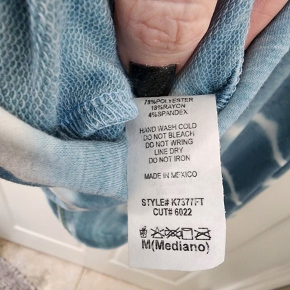 NWOT Ginger G Sea Foam Tie Dye Mock Neck Unstructured Sleeveless Dress Size M - Picture 4 of 4